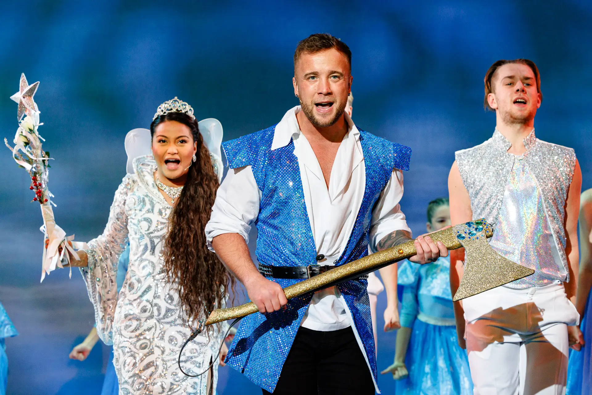 Sam Callahan as Jack in Jack and the Beanstalk pantomime. Performed at the Marina Theatre in Lowestoft. Captured by theatre photography specialist, Fourth Wall Photography.