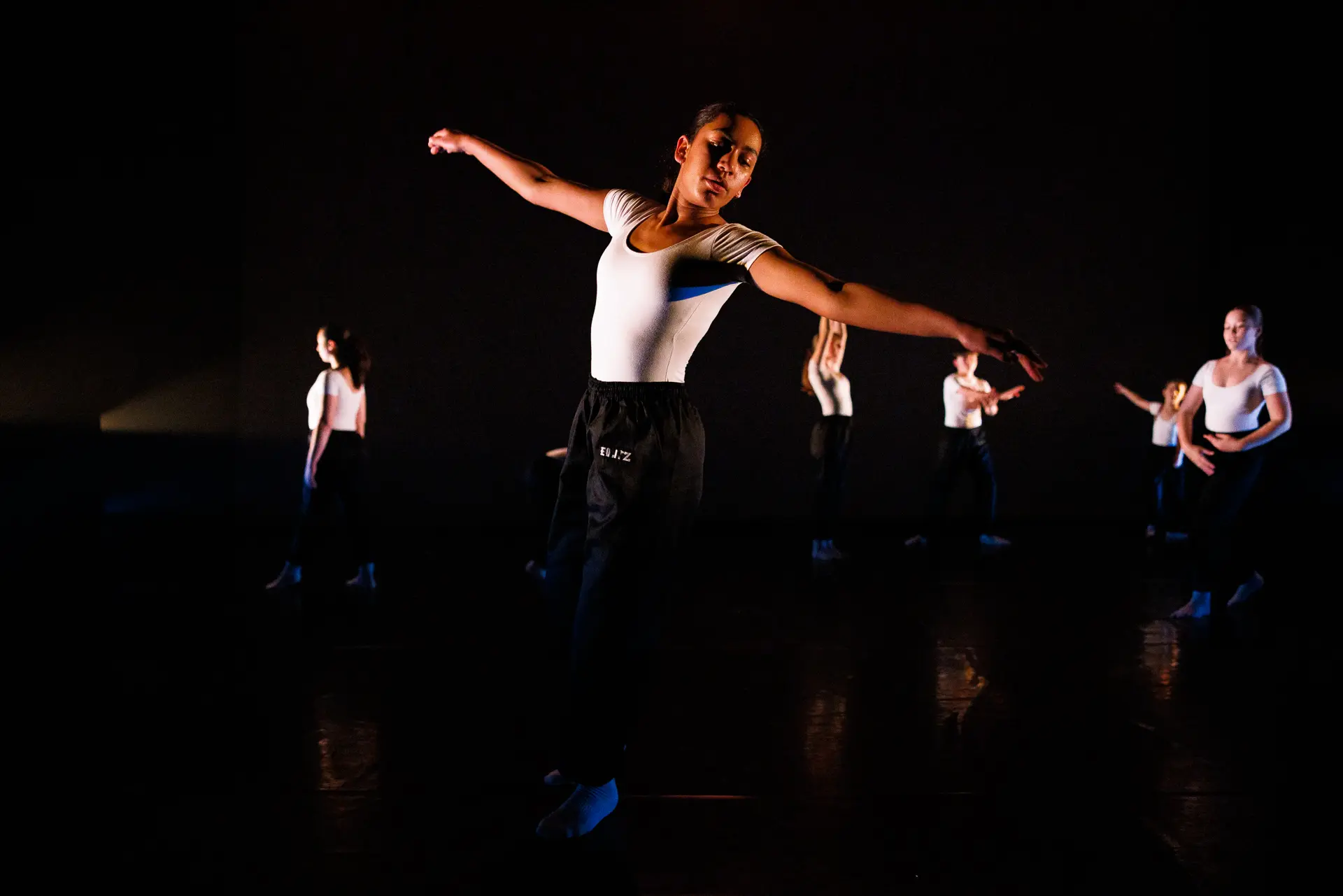 True Motion Dance performers in a contemporary routine during the U.Dance festival at Dance East, Ipswich. Captured by Dance photography specialist, Fourth Wall Photography. Captured by Dance photography specialist, Fourth Wall Photography.